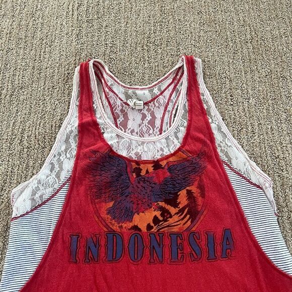 Free People Red Boho Tank Top - Picture 4 of 7